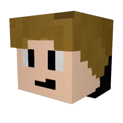 Lolpalol Minecraft avatar head, 3D render