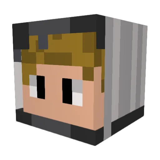 Lolsagen Minecraft avatar head, 3D render