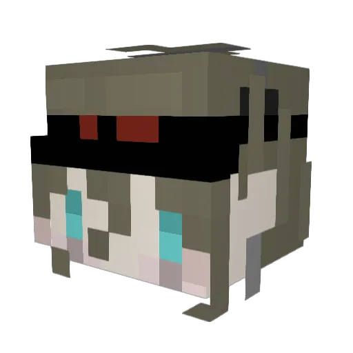 Lolsleepey Minecraft avatar head, 3D render