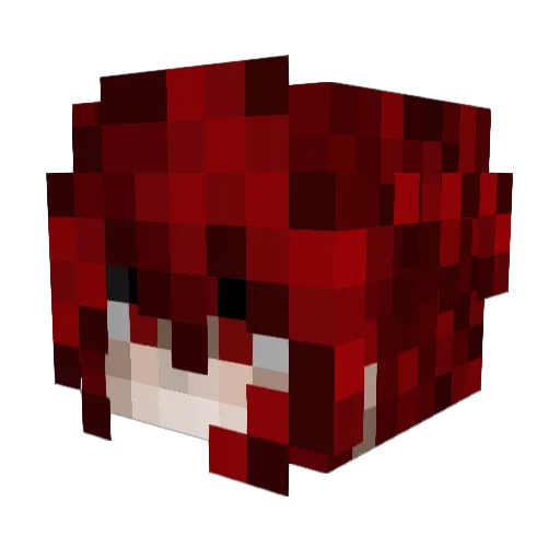 Lolsouff12 Minecraft avatar head, 3D render