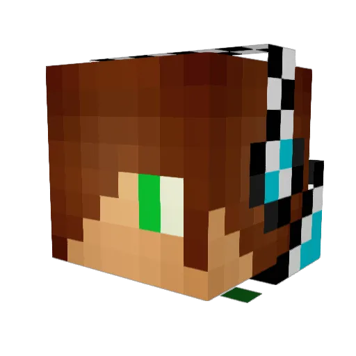 Loltwit Minecraft avatar head, 3D render