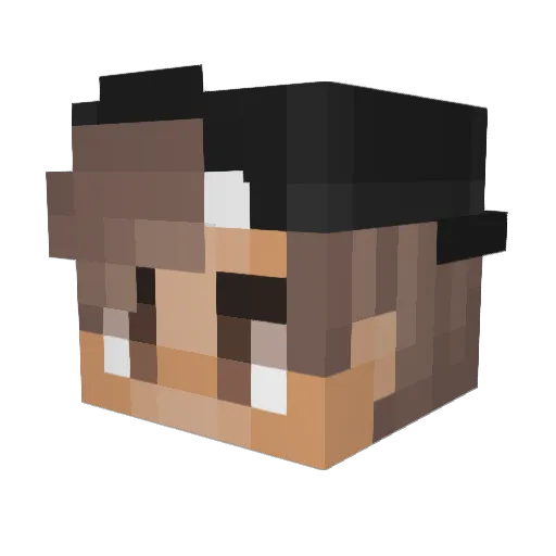 LolypopYT Minecraft avatar head, 3D render