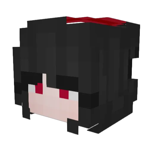Lolzies Minecraft avatar head, 3D render