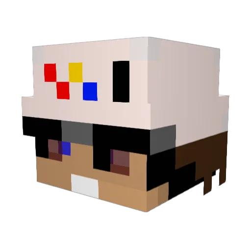 Loma_rlf1 Minecraft avatar head, 3D render