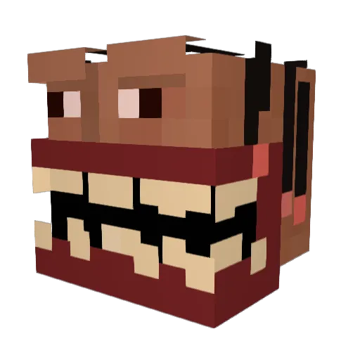 Lomavin Minecraft avatar head, 3D render