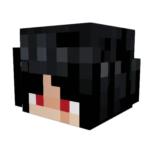 Lomaxmull Minecraft avatar head, 3D render
