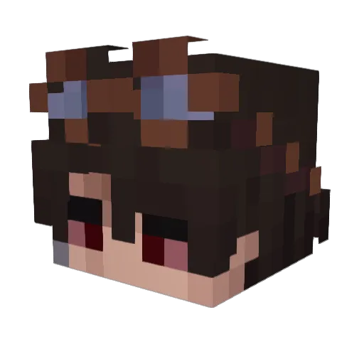 LomedyW2C Minecraft avatar head, 3D render