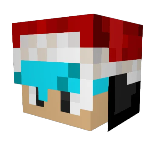Lomenko_YT Minecraft avatar head, 3D render