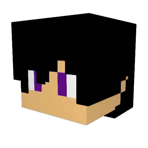 Lomfi Minecraft avatar head, 3D render