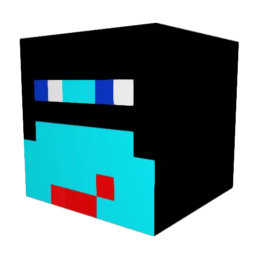 Lomi1112 Minecraft avatar head, 3D render