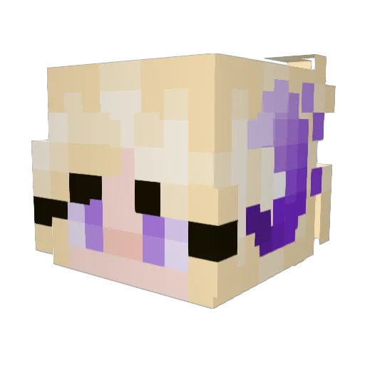 LominY Minecraft avatar head, 3D render