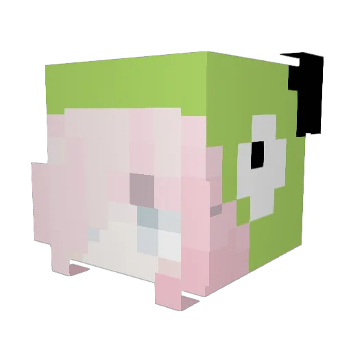 LomoMLP Minecraft avatar head, 3D render