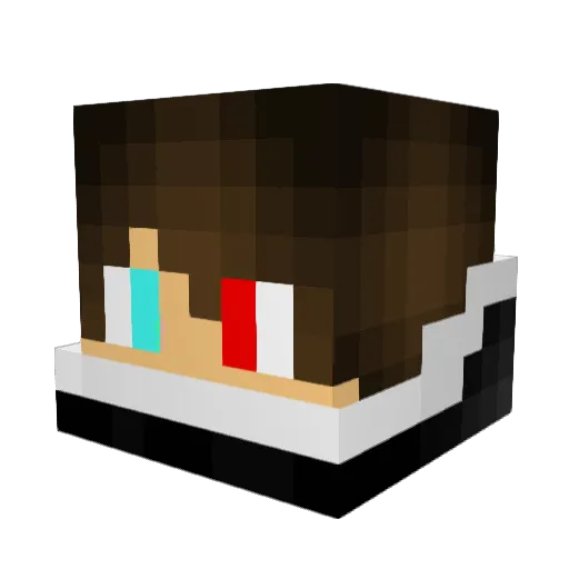 Lomoto Minecraft avatar head, 3D render