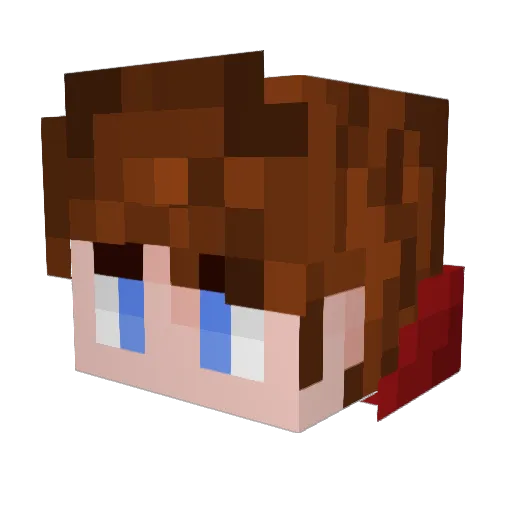 LompeLeo Minecraft avatar head, 3D render