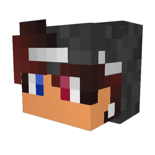 LomtaJrBTW Minecraft avatar head, 3D render