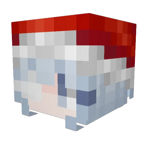 Lomues Minecraft avatar head, 3D render