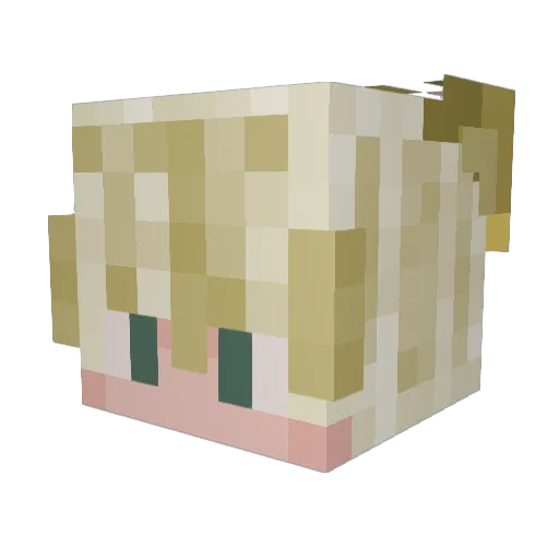 Lon3yTooN Minecraft avatar head, 3D render