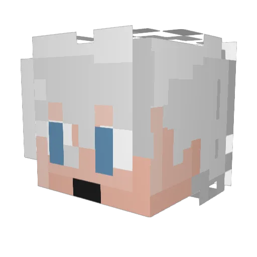 LonVo Minecraft avatar head, 3D render