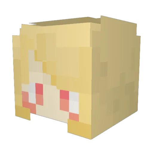 Lona75 Minecraft avatar head, 3D render