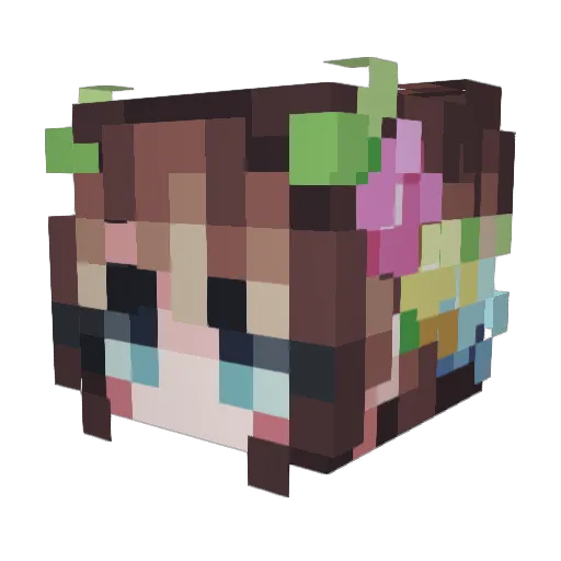 Lona_UwU Minecraft avatar head, 3D render