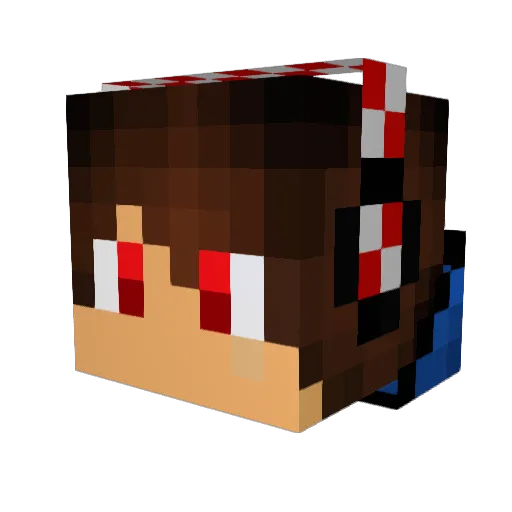 LonbineGamerYT Minecraft avatar head, 3D render