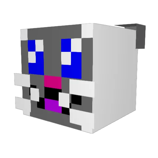 Londonone Minecraft avatar head, 3D render