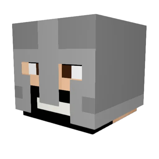 LoneDavid Minecraft avatar head, 3D render