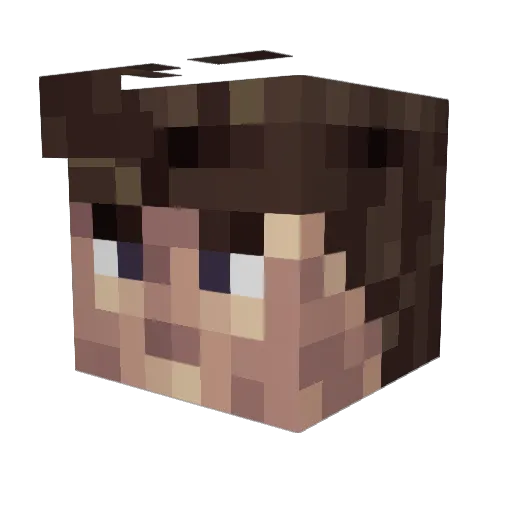 LoneJedi Minecraft avatar head, 3D render