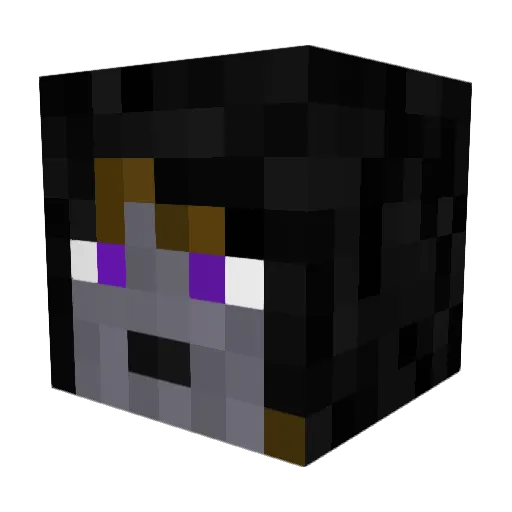 LoneLampad Minecraft avatar head, 3D render