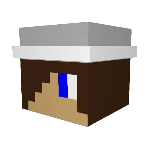 LoneNuclear Minecraft avatar head, 3D render