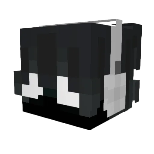 LonePel Minecraft avatar head, 3D render