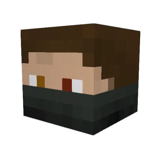 LonePlayer022 Minecraft avatar head, 3D render