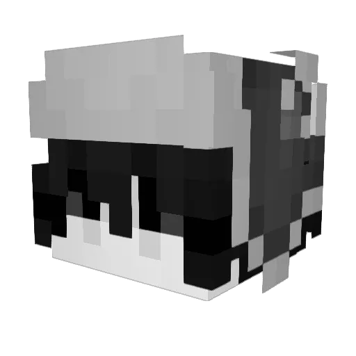 LoneTheGoat Minecraft avatar head, 3D render
