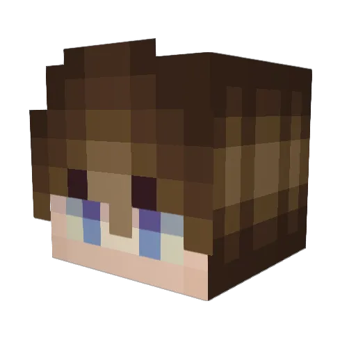 LoneTheWolf Minecraft avatar head, 3D render