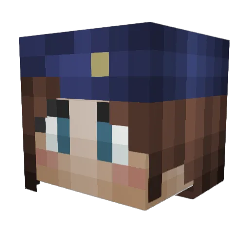 LoneTooth Minecraft avatar head, 3D render