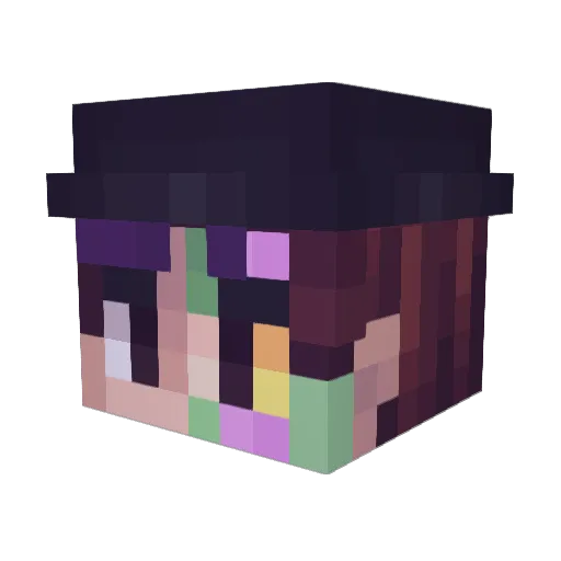 LoneWarWolf Minecraft avatar head, 3D render