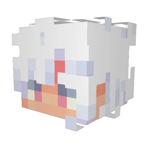 LoneWo1f_ Minecraft avatar head, 3D render