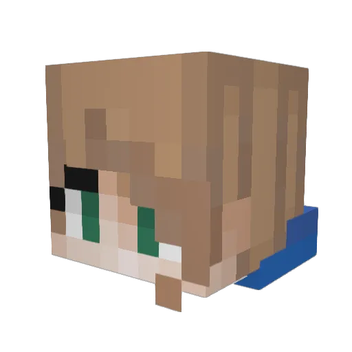 LoneWolf031606 Minecraft avatar head, 3D render