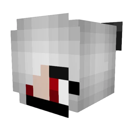 LoneWolf48 Minecraft avatar head, 3D render
