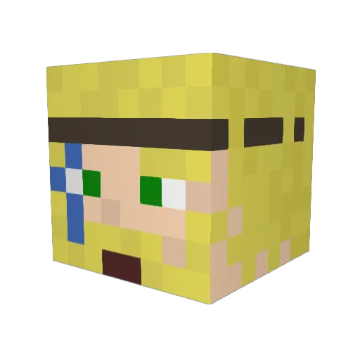 LoneWolf611 Minecraft avatar head, 3D render