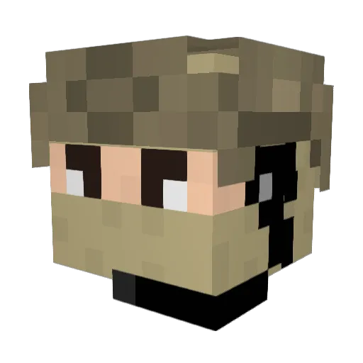 LoneWolf_1997 Minecraft avatar head, 3D render