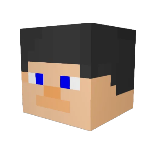 LoneWolfcjl Minecraft avatar head, 3D render