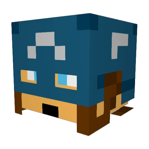 LoneWulff Minecraft avatar head, 3D render