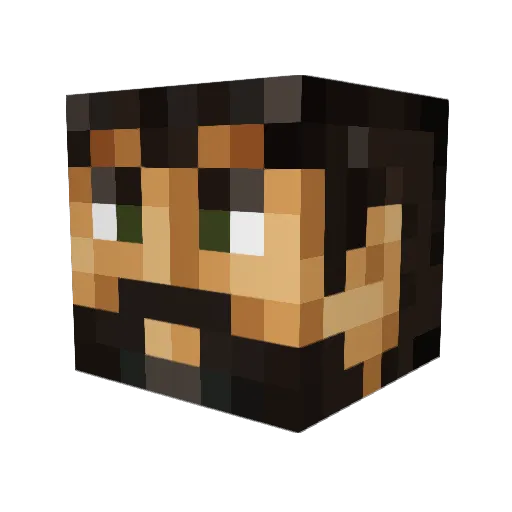 Lone_Wolf_Lance Minecraft avatar head, 3D render