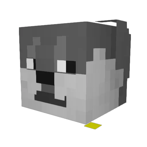 Lone_goose Minecraft avatar head, 3D render