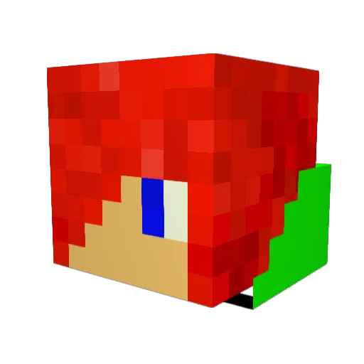 Loneberry Minecraft avatar head, 3D render