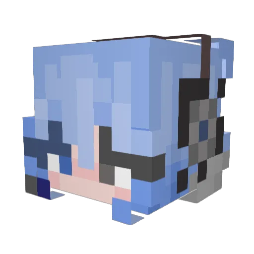 Lonely232 Minecraft avatar head, 3D render