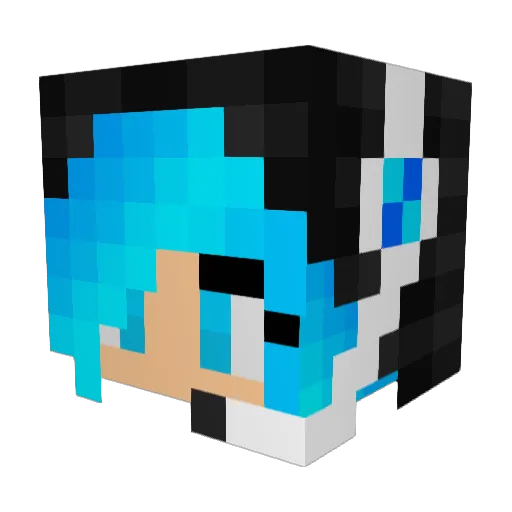 LonelyCheetah Minecraft avatar head, 3D render