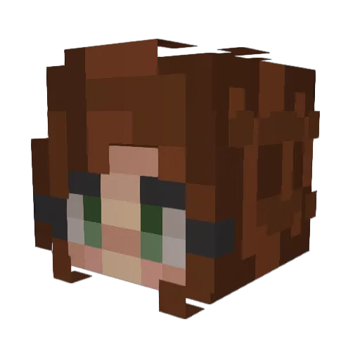 LonelyDuckling13 Minecraft avatar head, 3D render