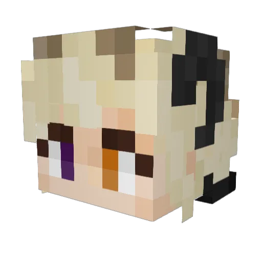 LonelyEmber Minecraft avatar head, 3D render